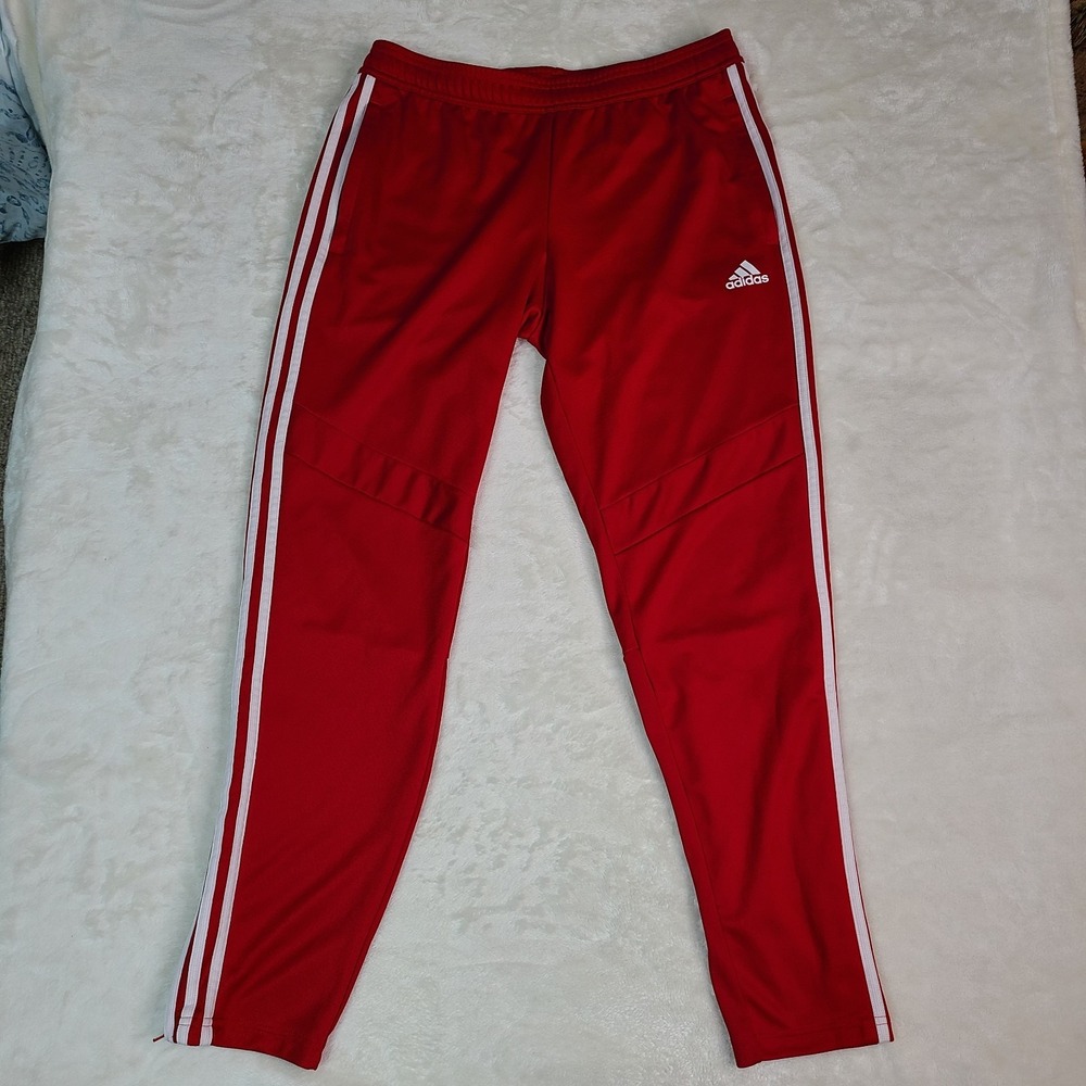Adidas Women's Tiro 19 Soccer Training Track Pants Red White Climacool Sz L